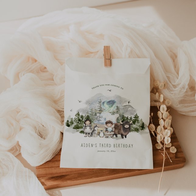 Sachets En Papier Fête d'anniversaire Aventure Arctique (Créateur téléchargé)