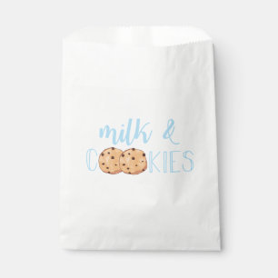 Sachets En Papier Fête d'anniversaire bleue Milk and Cookies
