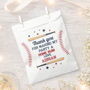 Sachets En Papier Fête d'anniversaire de 1 an de baseball 