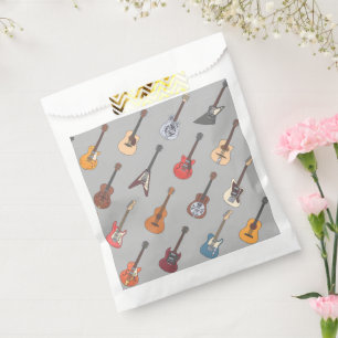 Sachets En Papier Fête d'anniversaire de la guitare