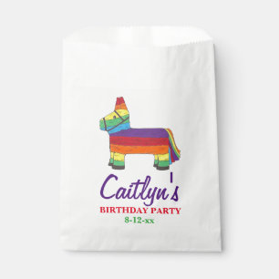Sachets En Papier Fête d'anniversaire de l'arc-en-ciel personnalisé 