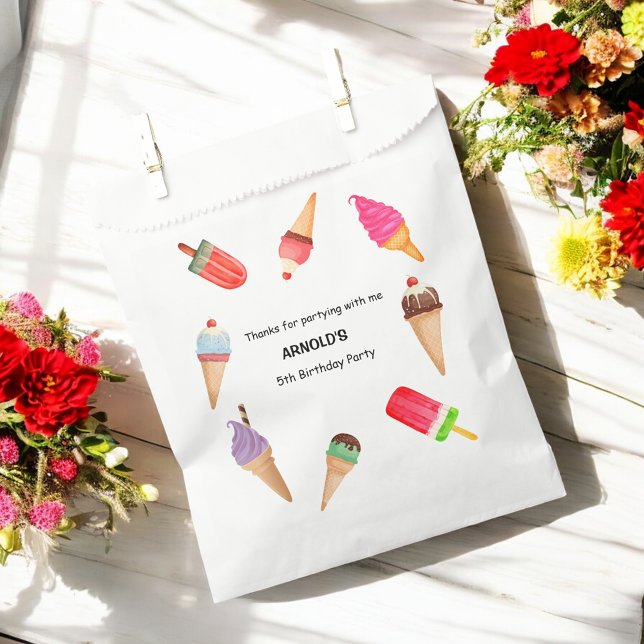 Sachets En Papier Fête d'anniversaire de mariage avec glace (Créateur téléchargé)