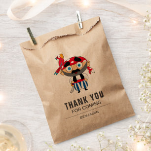 Sachets En Papier Fête d'anniversaire de pirates enfants mignons