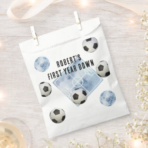 Sachets En Papier Fête d'anniversaire de première année de soccer