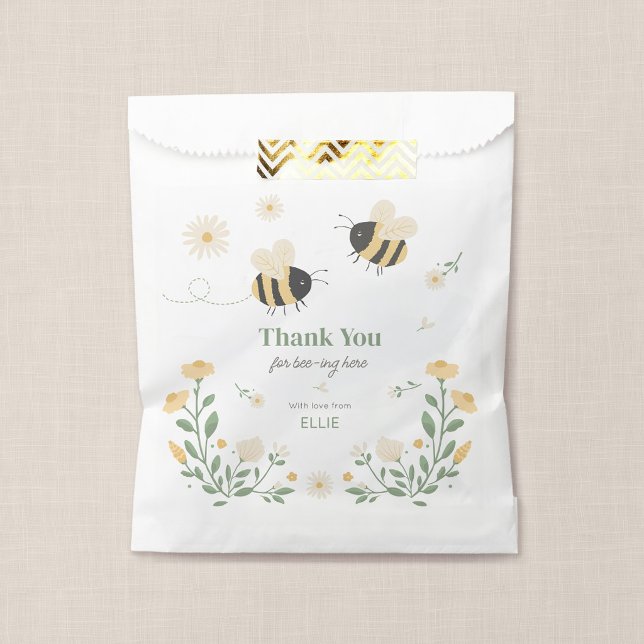 Sachets En Papier Fête d'anniversaire d'enfant Bumble Bee (Wildflower Flight 18x24" Party Welcome Sign)