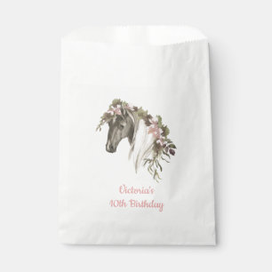 Sachets En Papier fête d'anniversaire du cheval floral boho