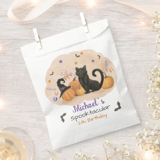 Sachets En Papier Fête d'anniversaire Halloween épouvantable (Coupé)