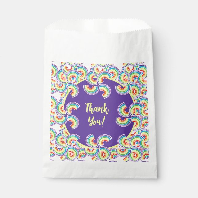 Sachets En Papier Fête d'anniversaire Rainbow (Devant)