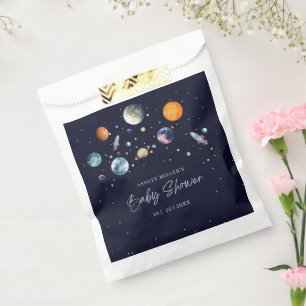 Sachets En Papier Fête de Baby Shower Garçon Espace Galaxie Au-Delà 