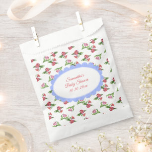 Sachets En Papier Fête de bébé Fleurs aquarelle vintage