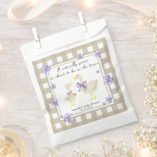 Sachets En Papier Fête de bébé Silly Goose à l'aquarelle