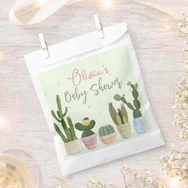 Sachets En Papier Fête de Cactus Baby Shower   (Coupé)