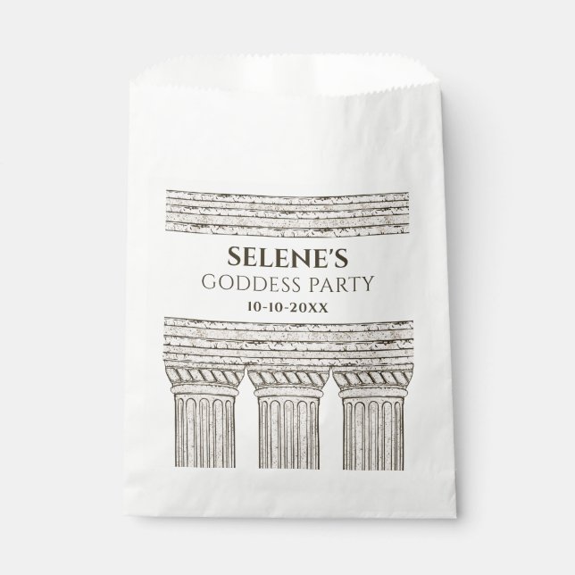 Sachets En Papier Fête de déesse avec texte personnalisé et éléments (Devant)