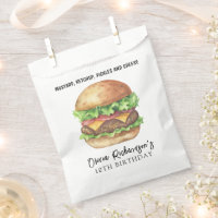 Fête de hamburger aquarelle Anniversaire