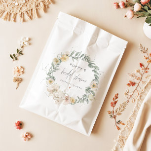 Sachets En Papier Fête de mariage champêtre Pastel Poppy Aquarelle