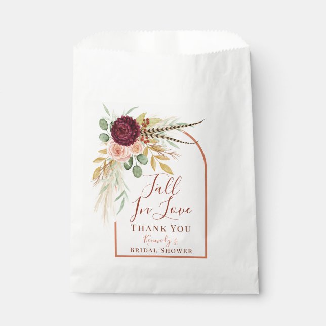 Sachets En Papier Fête de mariage floral Herbe de la Pampa pour Tomb (Devant)