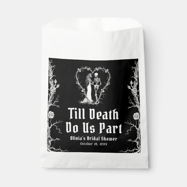 Sachets En Papier Fête de Mariage Halloween Jusque la Mort Nous Sépa (Devant)