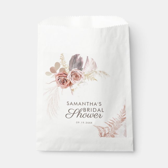 Sachets En Papier Fête de mariage Pampas en terre cuite (Devant)