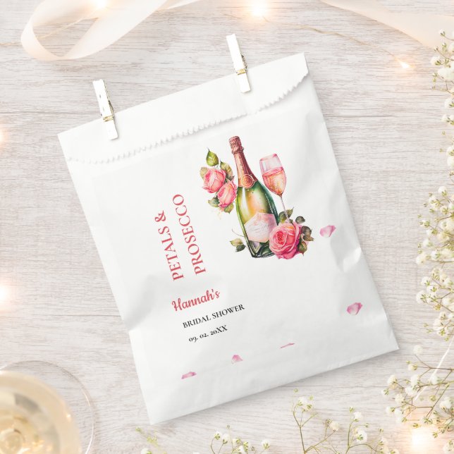 Sachets En Papier Fête de Mariage Petals And Prosecco (Coupé)