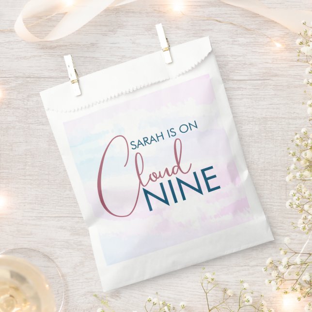 Sachets En Papier Fête de mariage rose pastel Cloud Nine (Coupé)