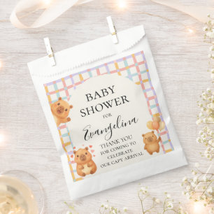 Sachets En Papier Fête de naissance Bébé Capybara Mignon Aquarelle