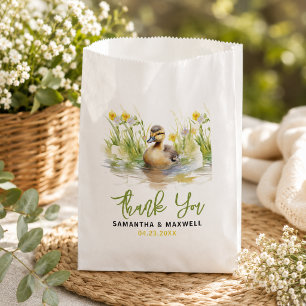 Sachets En Papier Fête de Naissance Garçon Canard Aquarelle Mignon