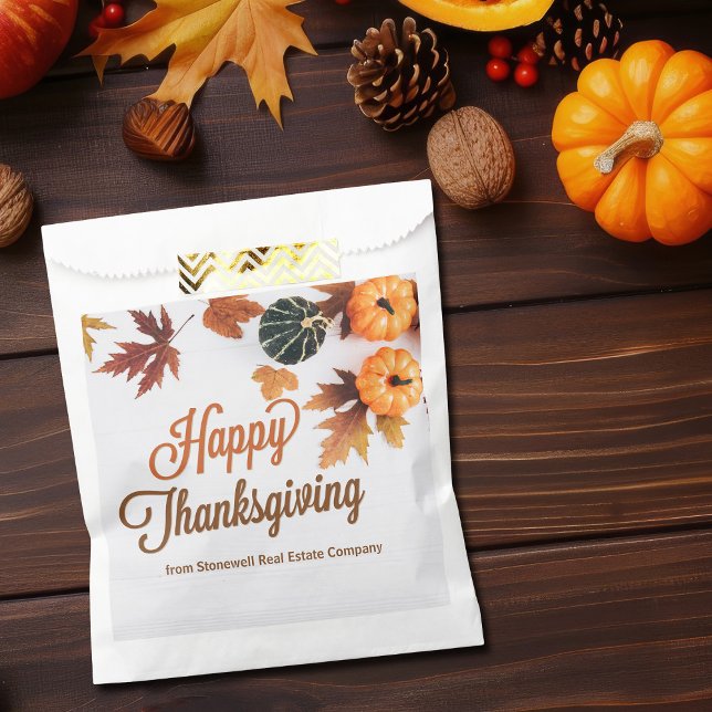 Sachets En Papier Fête de Thanksgiving sur mesure pour les entrepris (Créateur téléchargé)