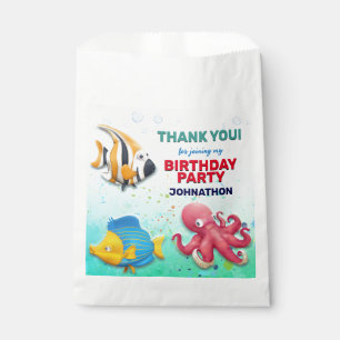 Sachets En Papier Fête des Anniversaires de enfants de poissons trop