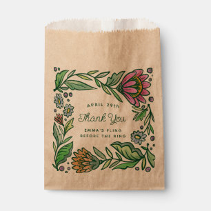 Sachets En Papier Fête des mariées artistique colorée Scandi