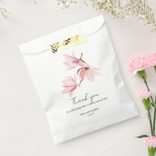 Sachets En Papier Fête des mariées d'aquarelle romantique Magnolia