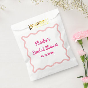 Sachets En Papier Fête des mariées de bordure en forme de vague manu