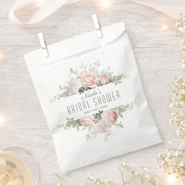 Sachets En Papier Fête des mariées de jardin Rose été (Coupé)