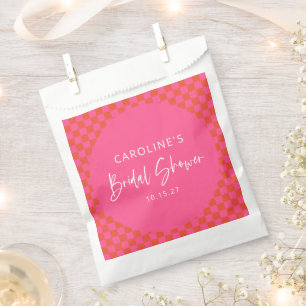 Sachets En Papier Fête des mariées de tableau de bord rétro rose cha