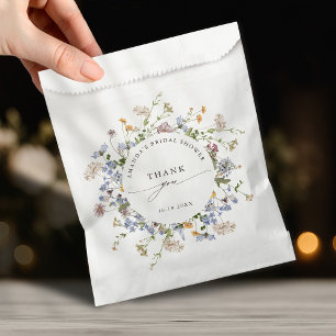 Sachets En Papier Fête des mariées du jardin du Fleur sauvage de pri