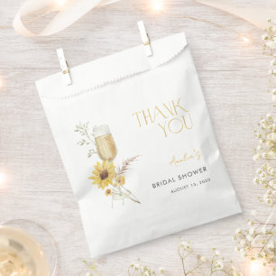 Sachets En Papier Fête des mariées du Merci de tournesol Boho