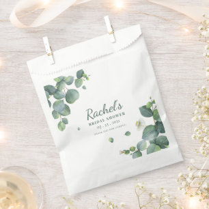 Sachets En Papier Fête des mariées Eucalyptus Vert Floral Fa Personn