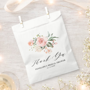 Sachets En Papier Fête des mariées florale Pastel Blush Ivory Pink
