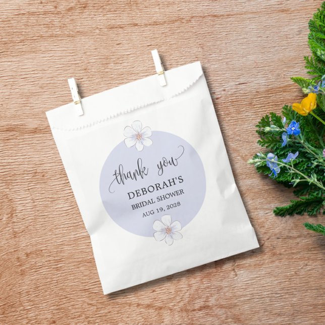 Sachets En Papier Fête des mariées florale romantique Lilac (Créateur téléchargé)