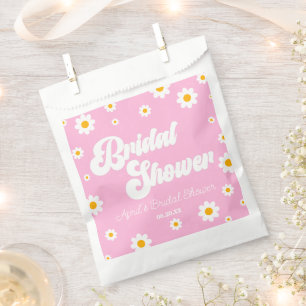 Sachets En Papier Fête des mariées florale rose Retro
