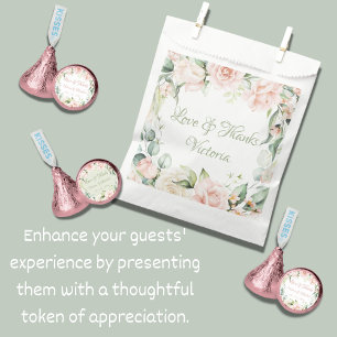 Sachets En Papier Fête des mariées Mariage rose Floral