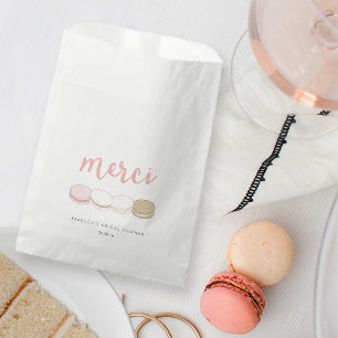 Sachets En Papier Fête des mariées Merci French Macarons
