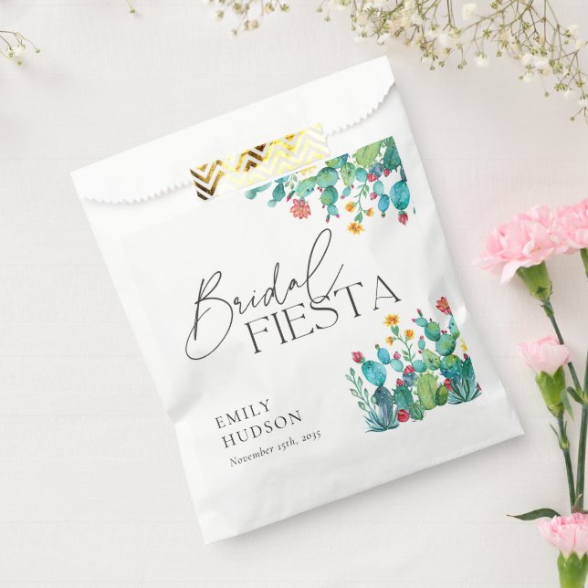 Sachets En Papier Fête des mariées mexicaine Cactus Fiesta (Scellé)