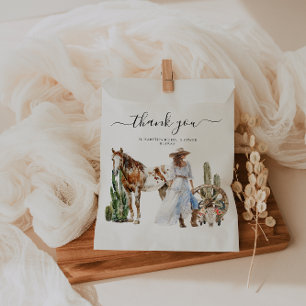 Sachets En Papier Fête des mariées occidentale de Boho   MERCI