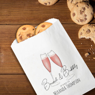 Sachets En Papier Fête des mariées rose pâle Brunch classique et mou