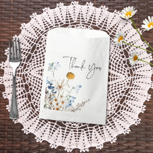 Sachets En Papier Fête des mariées Rustic Blue Fleurs sauvages et ma