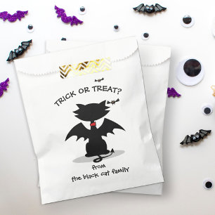 Sachets En Papier Fête d'Halloween de chat noir