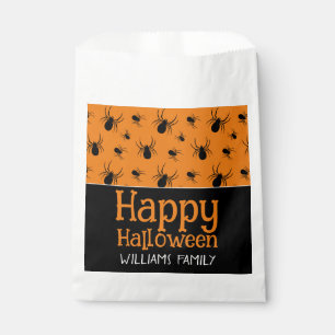 Sachets En Papier Fête d'Halloween joyeuse des araignées personnalis