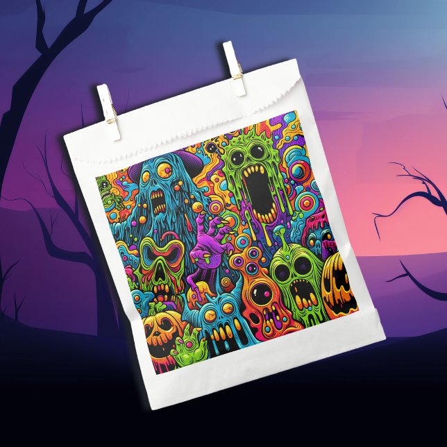 Sachets En Papier Fête d'Halloween | Zombies et Monstres (Créateur téléchargé)