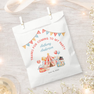 Sachets En Papier Fête du Carnaval de Cute Circus 1er anniversaire M