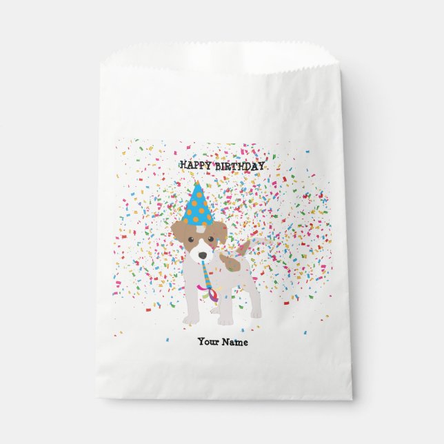 Sachets En Papier Fête du chien - Animaux à la fête d'anniversaire (Devant)